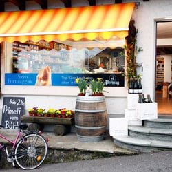 Preisig Käse und Wein - Aussenansicht des Ladeneingangs.