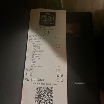 Melecios - our bill - Mexican Near Me - Carolina Beach, North Carolina