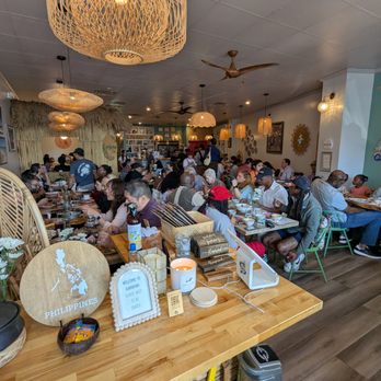 Kamayan Atl - Inside. Dining room. View from front of house. Packed on a Saturday. Reservations recommended. - Filipino Near Me - Doraville, Georgia