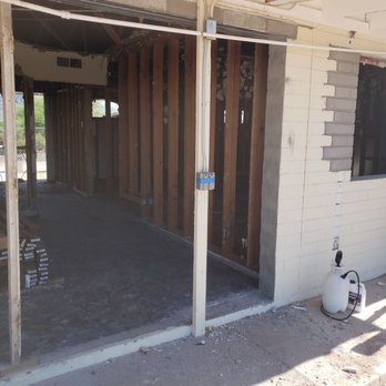 Building Block Masonry - Demo was paid for, but bolted wood still in opening that Building Block Masonry was paid to make. - Masonry/Concrete Near Me - Phoenix, Arizona