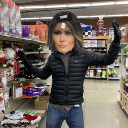 They were selling Melania and Donald masks during Halloween at the Skyway Grocery Outlet. They were selling Melania and Donald masks during Halloween at the Skyway Grocery Outlet.