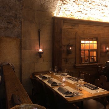 Restaurant Freiburger-Falle - One is candle and one has been retrofitted to electricity - Hotels & Travel Near Me - Murten, FR
