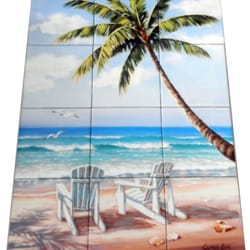 Tile Mural Store - Hidden Beach - SK - Tile Mural. http://www.tilemuralstore.co.uk/beach-scenes/hidden-beach-sk-tile-mural/