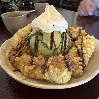 Sushi Time - Tempura Banana with Green Tea Ice Cream - Sushi Bars Near Me - Seaside, California Sushi Time - Tempura Banana with Green Tea Ice Cream - Sushi Bars Near Me - Seaside, California