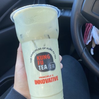 Kung Fu Tea - Matcha milk cap -- def must try! - Bubble Tea Near Me - San Jose, California Kung Fu Tea - Matcha milk cap -- def must try! - Bubble Tea Near Me - San Jose, California