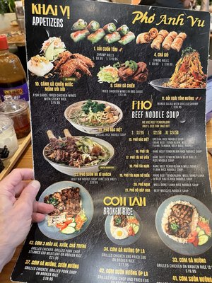 Menu photo 2 Pho Anh Vu Toronto, ON