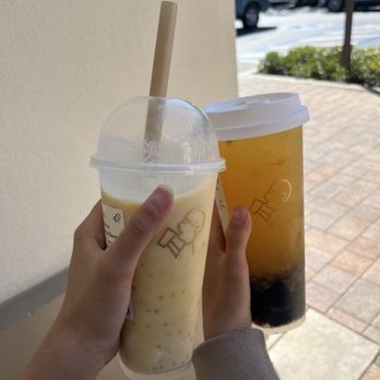 Heytea - Coconut Mango Bloom and Passionfruit Blast - Bubble Tea Near Me - Sunnyvale, California