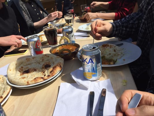 indisk restaurang handen