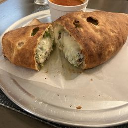 Stromboli hamburger and broccoli Stromboli hamburger and broccoli