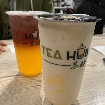 Tea Hub - Butterfly Mango & Brown Rice Milk Tea with Pudding - Bubble Tea Near Me - Sacramento, California Tea Hub - Butterfly Mango & Brown Rice Milk Tea with Pudding - Bubble Tea Near Me - Sacramento, California