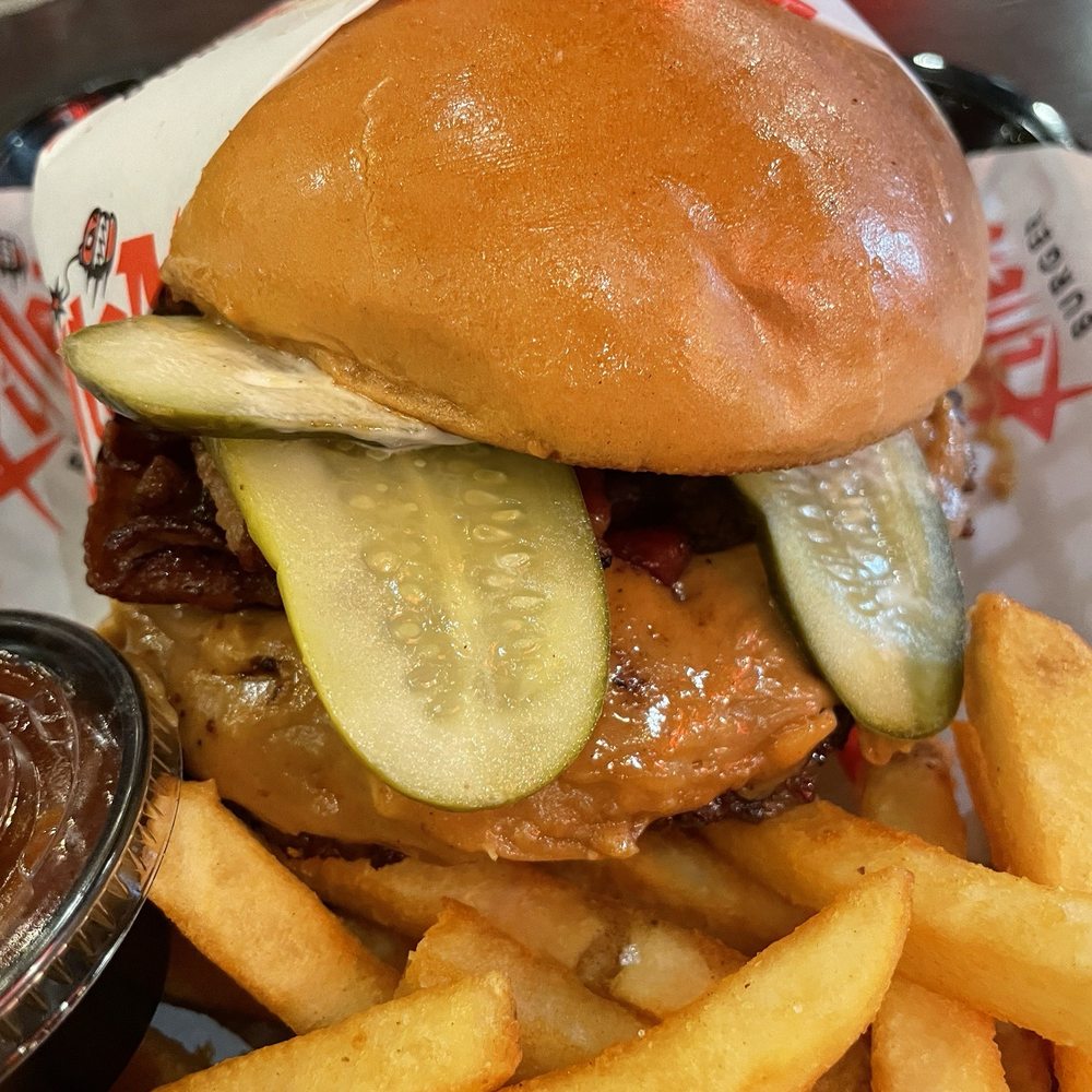 Killer Burger Potranco - The peanut butter bacon pickle burger. $10.75 - Burgers Near Me - San Antonio, Texas Killer Burger Potranco - The peanut butter bacon pickle burger. $10.75 - Burgers Near Me - San Antonio, Texas
