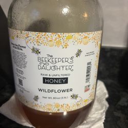 5lb jar of Wildflower honey. This is great in plain Greek yogurt, gives it just the right kick.