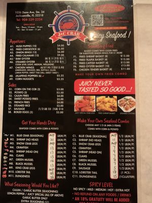Menu photo 2 J&C Crab Jacksonville, FL Menu photo 2 J&C Crab Jacksonville, FL