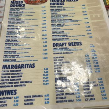 The Crazy Crab Place - Drink Menu - Seafood Near Me - Kennewick, Washington The Crazy Crab Place - Drink Menu - Seafood Near Me - Kennewick, Washington