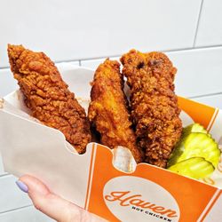 Haven Hot Chicken - 3 hottest levels of tendies: Haven, off menu, off off menu
