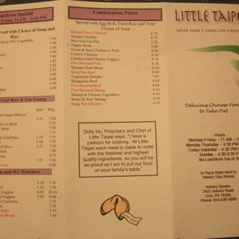Little Taipei - Menu page 1 - Chinese Near Me - Erie, Pennsylvania Little Taipei - Menu page 1 - Chinese Near Me - Erie, Pennsylvania