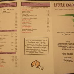 Little Taipei - Menu page 1
