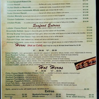 Bella Pizza & Pasta - Menu Pg 4 - Pizza Near Me - Mesa, Arizona