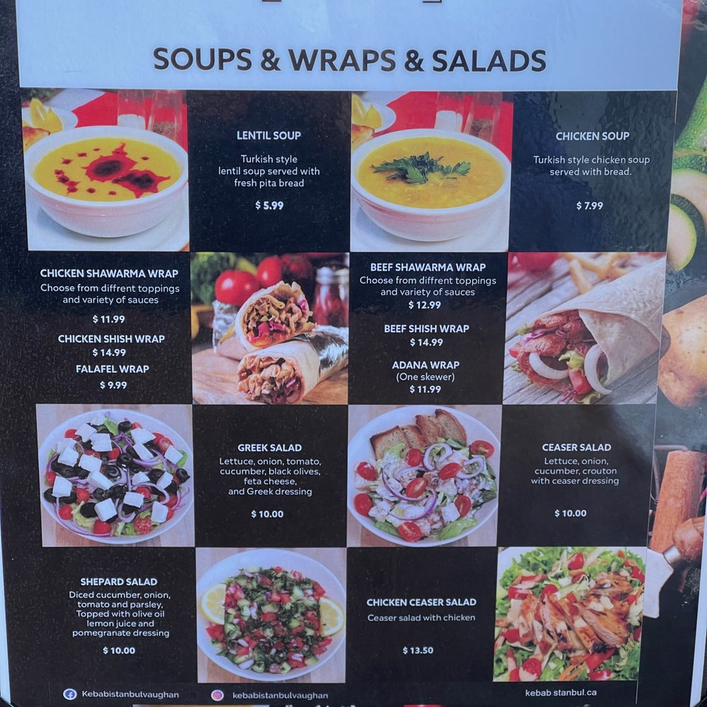 Kebab Istanbul - Menu - May 2023 - Middle Eastern Near Me - Vaughan, Ontario Kebab Istanbul - Menu - May 2023 - Middle Eastern Near Me - Vaughan, Ontario