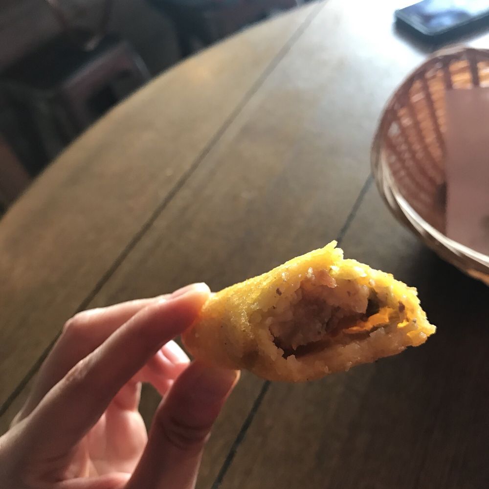 The Toston - Inside of empanada - Colombian Near Me - Markham, Ontario