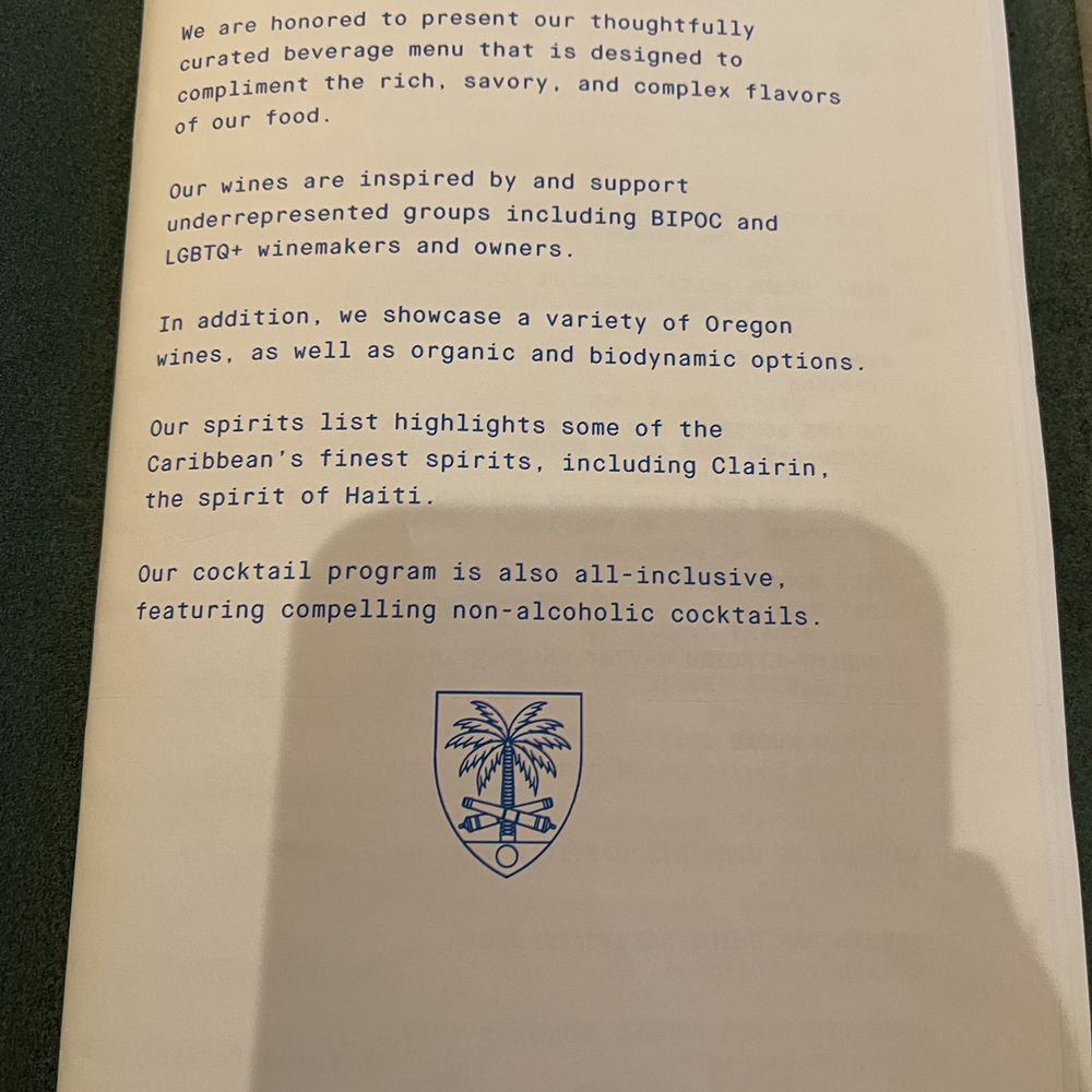 kann - Description of beverage program on their menu at kann in Portland. - Caribbean Near Me - Portland, Oregon