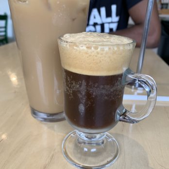 Bake Shack - Iced white mocha coffee with a Double "007" for bae - Breakfast & Brunch Near Me - Dania Beach, Florida