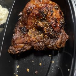 Hy-Vee - This is the "baked chicken" I received. I think someone was BAKED when they decided to send that in a dinner!