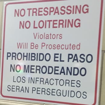 Exxon Tiger Mart - a no trespassing sign - Gas Stations Near Me - Houston, Texas