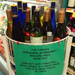 Shelburne Supermarket - The famous Shelburne Market Reduced Price Wine Bin :)