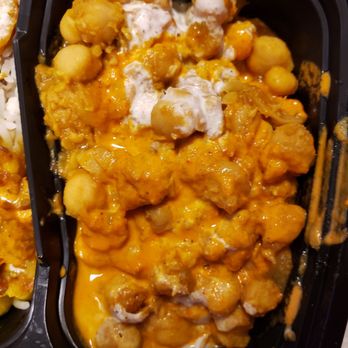 Bombay Eats - Chickpea with a white yogurt sauce (which makes it no longer vegan? Or maybe a nondairy??) - Indian Near Me - Chicago, Illinois