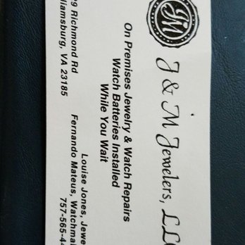J & M Jewelers - Business Cards for July & M Jewelers. - Jewelry Near Me - Williamsburg, Virginia J & M Jewelers - Business Cards for July & M Jewelers. - Jewelry Near Me - Williamsburg, Virginia