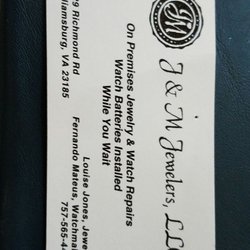 J & M Jewelers - Business Cards for July & M Jewelers.