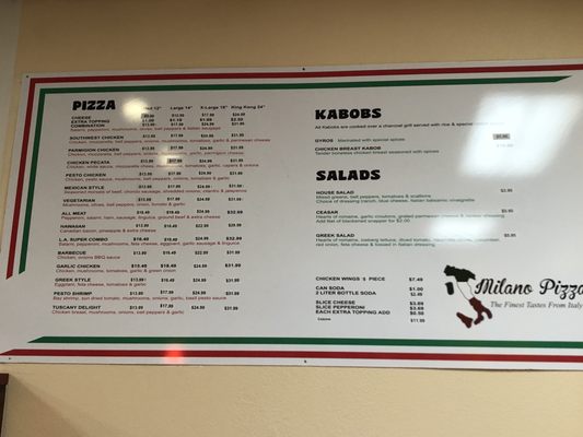 Menu photo 5 Milano Pizza Tracy, CA