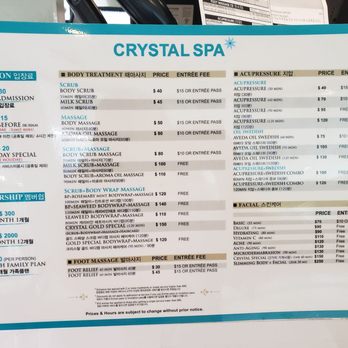 Crystal Spa - Pricing as of April 2019 - Day Spas Near Me - Los Angeles, California