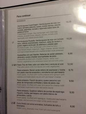 Menu photo 4 Copenhagen Valencia, V Menu photo 4 Copenhagen Valencia, V