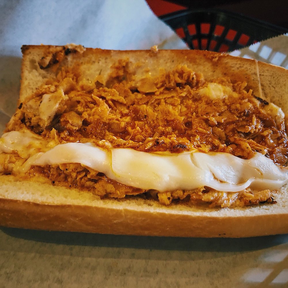 Corleone's - Buffalo chicken with ranch and mozzarella. Good but very messy! Not too spicy. - Cheesesteaks Near Me - Phoenix, Arizona Corleone's - Buffalo chicken with ranch and mozzarella. Good but very messy! Not too spicy. - Cheesesteaks Near Me - Phoenix, Arizona