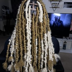 Juicyy Hair Store - Goddess Locs using Spring Twist Hair.