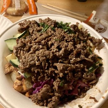 BIBIBOP Asian Grill - Standard Regular Bowl with excess of cold Korean BBQ. - Asian Fusion Near Me - Columbus, Ohio BIBIBOP Asian Grill - Standard Regular Bowl with excess of cold Korean BBQ. - Asian Fusion Near Me - Columbus, Ohio