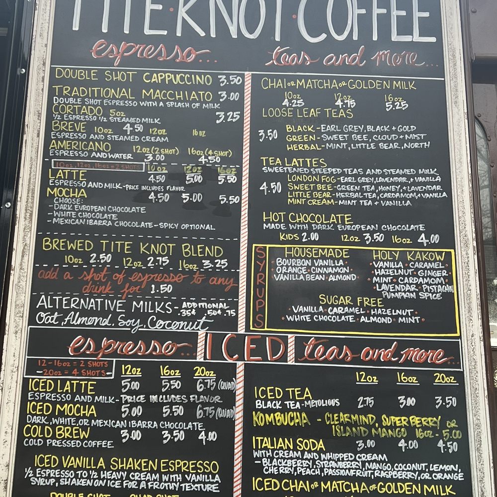 Tite Knot Craft Coffee - Menu - Coffee & Tea Near Me - Redmond, Oregon Tite Knot Craft Coffee - Menu - Coffee & Tea Near Me - Redmond, Oregon