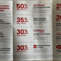 Fabricland - Flyer membership savings
