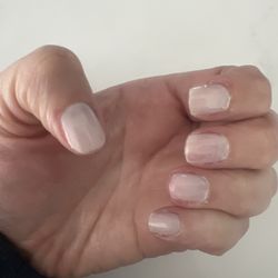 Manicure, filed, & supposedly color properly smh