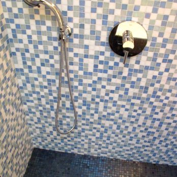 Burns Tile And Stone - Glasstile mosaic shower walls and floor. - Tiling Near Me Burns Tile And Stone - Glasstile mosaic shower walls and floor. - Tiling Near Me