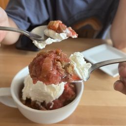 Strawberry rhubarb crisp Strawberry rhubarb crisp