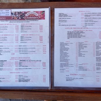 hacienda gudalajara - Menu - Mexican Near Me - Ensenada, BCN