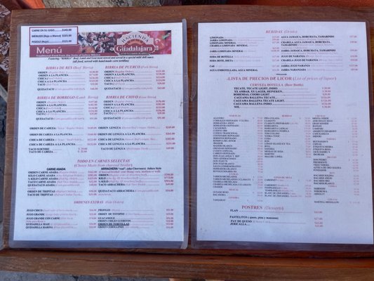 Menu photo 4 hacienda gudalajara Ensenada, BCN