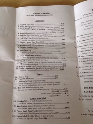 Menu photo 7 Jasmine Thai Restaurant Tonawanda, NY