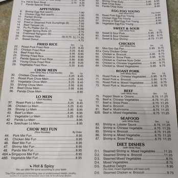 Panda Restaurant - Menu - Chinese Near Me - New Kensington, Pennsylvania Panda Restaurant - Menu - Chinese Near Me - New Kensington, Pennsylvania