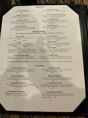 Menu photo 1 Lombardi's Trattoria Redding, CT Menu photo 1 Lombardi's Trattoria Redding, CT