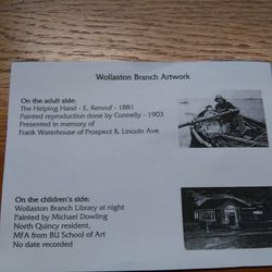 Thomas Crane Public Library - Wollaston Branch - Beautiful artwork on the walls