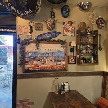 Crepissima - Inside wall decor at the front door. - Creperies Near Me - Valencia, California